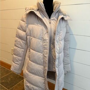 Women's Cream Puffer Coat